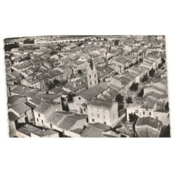 LEUCATE: l'église et vue générale vue aérienne 10X15 - très bon état
