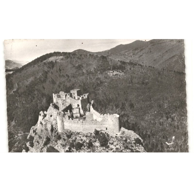 LAPRADELLE-PUILAURENS: le château XIIe siècle vue aérienne 10X15 - très bon état