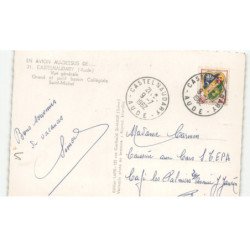 CASTELNAUDARY: vue générale grand et petit bassin collègiale saint-michel vue aérienne 10X15 - très bon état