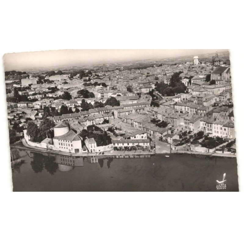 CASTELNAUDARY: vue générale vue aérienne 10X15 - très bon état