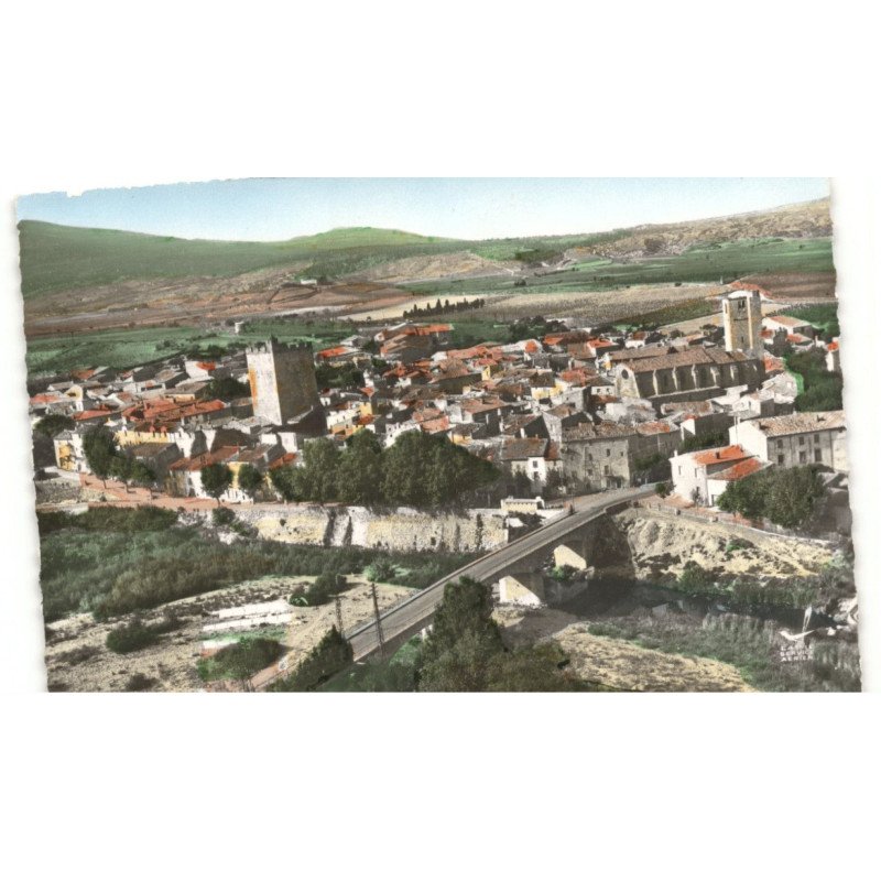 FABREZAN: pont sur l'orbieu vue aérienne 10X15 - très bon état