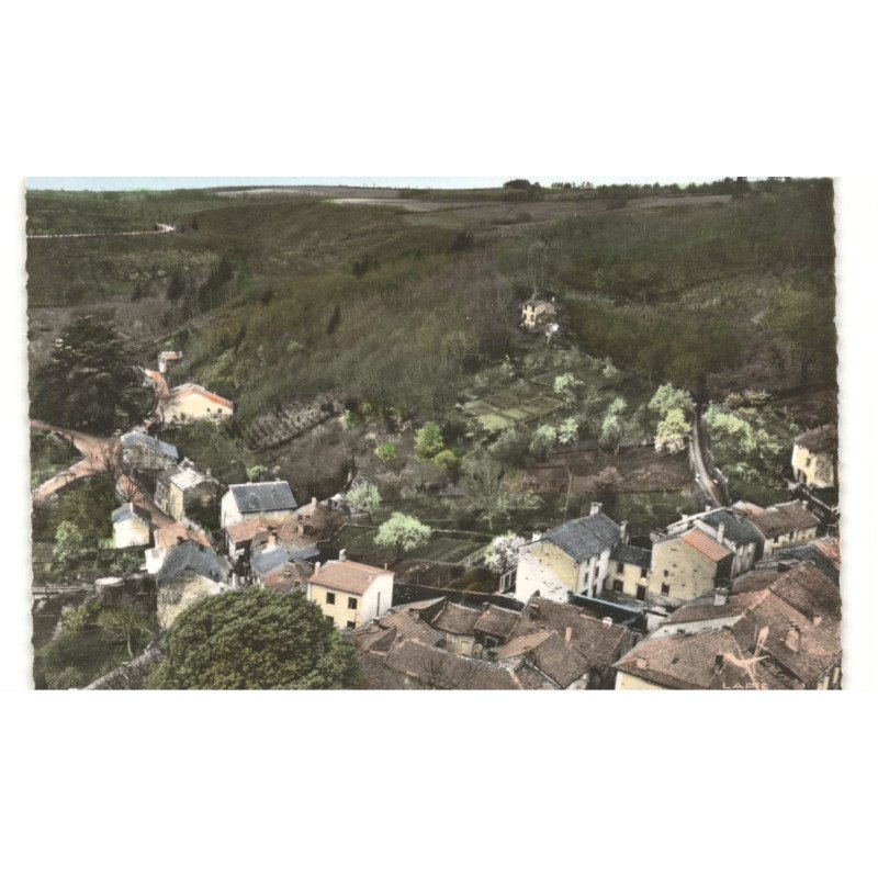 CUXAC CABARDES: vue générale vue aérienne 10X15 - très bon état
