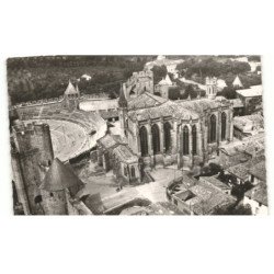 CARCASSONNE: la cathédrale vue aérienne 10X15 - très bon état