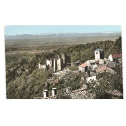SAISSAC: l'église, le château féodal aérienne 10X15 - très bon état