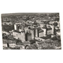 CARCASSONNE: le château vue aérienne 10X15 - très bon état