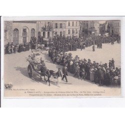 VITRE: inauguration du château-hôtel-de-ville, 1913, cortège fleuri - très bon état