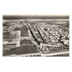 PORT-la-NOUVELLE: vue sur le port et la ville aérienne 10X15 - très bon état