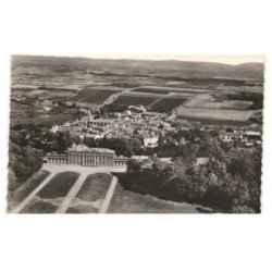 PENNAUTIER: vue générale et le château aérienne 10X15 - très bon état