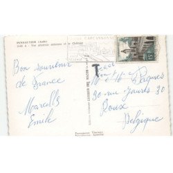 PENNAUTIER: vue générale et le château aérienne 10X15 - très bon état