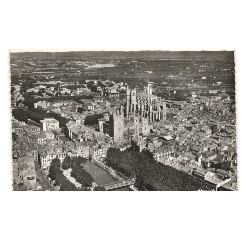 NARBONNE: vue générale vue aérienne 10X15 - très bon état