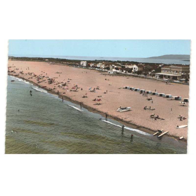 LEUCATE: la plage vue aérienne 10X15 - très bon état