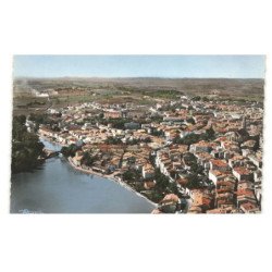 CASTELNAUDARY: vue panoramique, le grand bassin, quartier de la cibelle vue aérienne 10X15 - très bon état