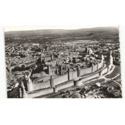CARCASSONNE: cité médiévale, vue générale, vue aérienne 10X15 - très bon état