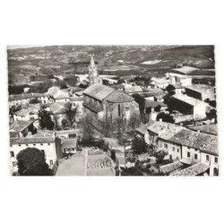 FANGEAUX: l'église XIVe côté abside vue aérienne 10x15 - très bon état