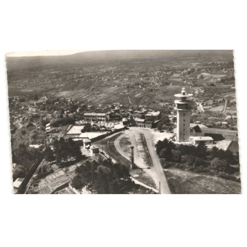 SAINT-CYR-en-MONT-D'OR: le mont cindre et le sinstallations de la tour de télévision vue aérienne 10X15 - très bon état
