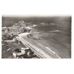 PRIMEL-TREGASTEL: la plage, les hôtels, et la pointe de primel vue aérienne 10x15 - très bon état
