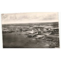 LE POULDU: vue générale de la côte, au centre la plage vue aérienne 10x15 - très bon état