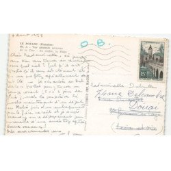 LE POULDU: vue générale de la côte, au centre la plage vue aérienne 10x15 - très bon état