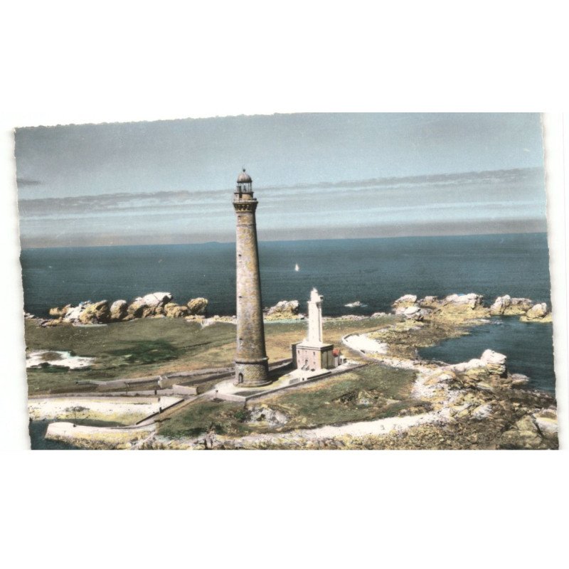 PLOUGUERNEAU: phare de l'île vierge vue aérienne 10x15 - très bon état