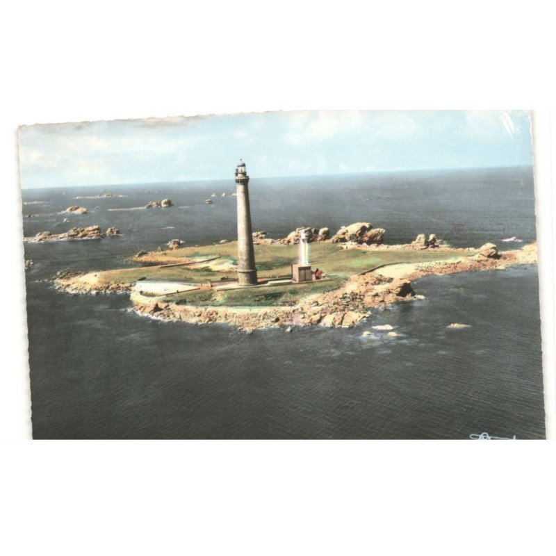 PLOUGUERNEAU: phares de l'île vierge vue aérienne 10x15 - très bon état