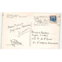 QUIMPERLE: basse-ville, église sainte-croix vue aérienne 10x15 - très bon état