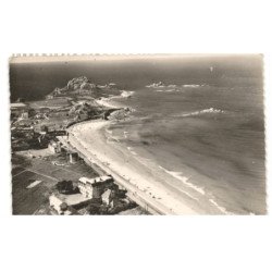 PLOUGASNOU PRIMEL-TREGASTEL: la plage les hôtels et la pointe de primel vue aérienne 10x15 - très bon état