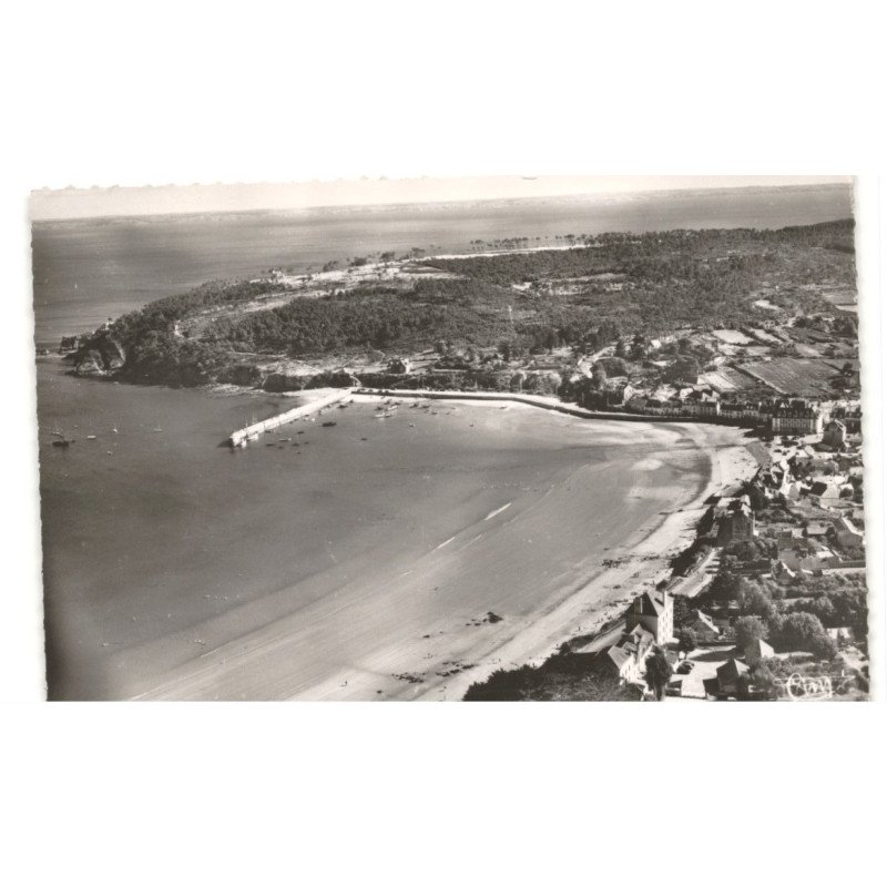 MORGAT: la plage et le port vue aérienne 10x15 - très bon état