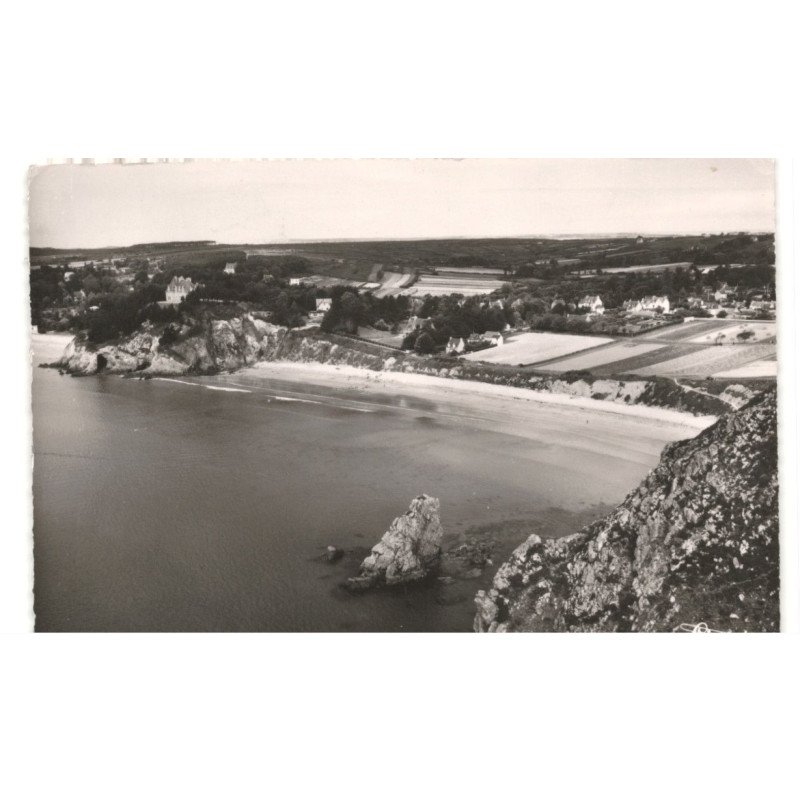 MORGAT: la plage vue aérienne 10x15 - très bon état