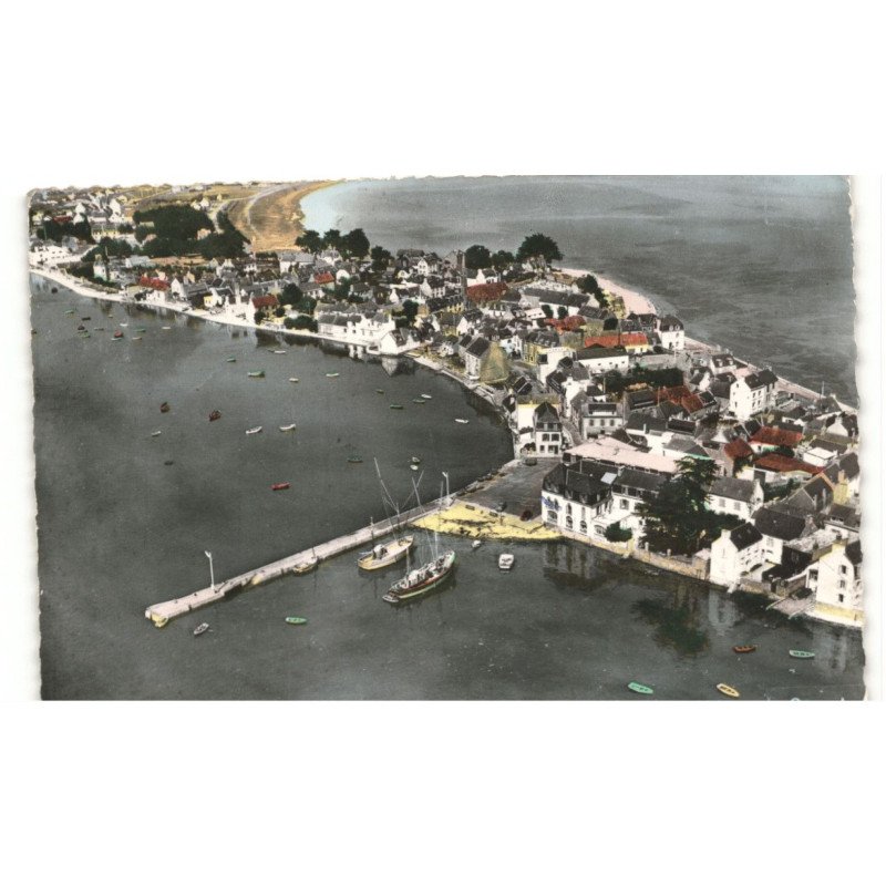 L'ILE TUDY: vue du port vue aérienne 10x15 - très bon état