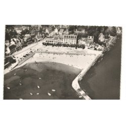 LOCQUIREC: le port la plage et l'hôtel armorique vue aérienne 10x15 - très bon état
