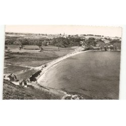 PLOUGASNOU: la plage de la pointe de saint-jean-du-doigt vue aérienne 10x15 - très bon état
