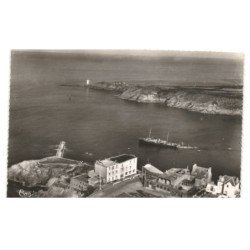 LE CONQUET: entrée du port, pointe sainte-barbe et pointe de kermorvan vue aérienne 10x15 - très bon état