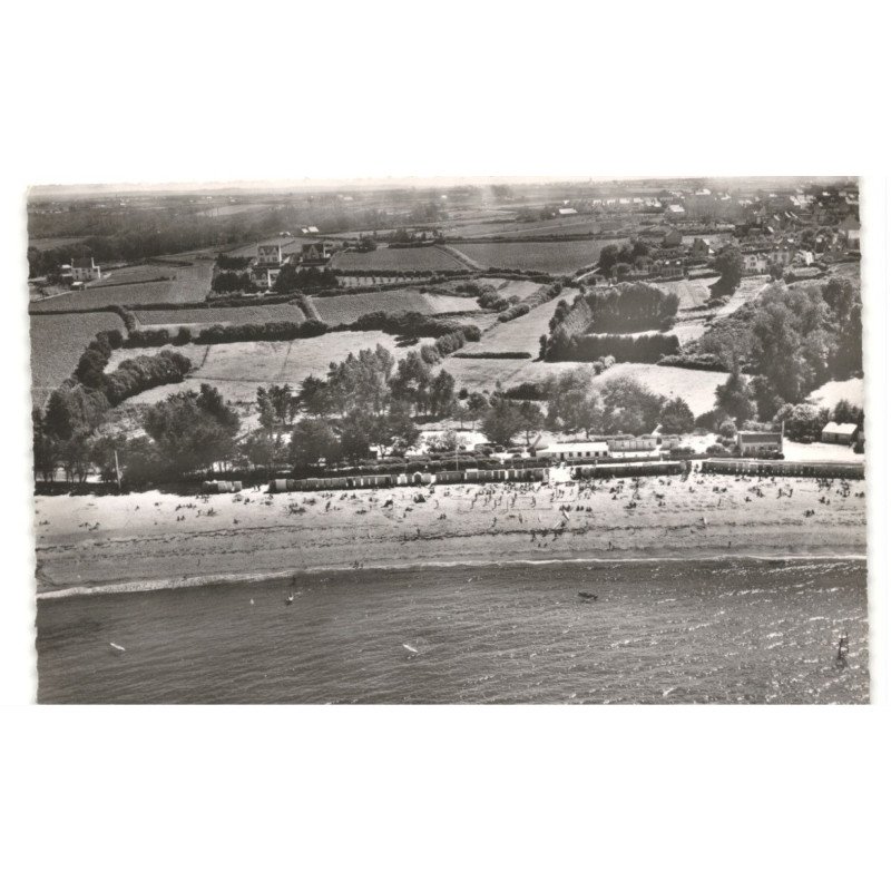 CARENTEC: plage de la grève blanche vue aérienne 10x15 - très bon état