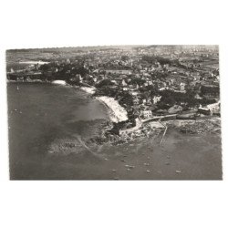 CARANTEC: plage de la grève blanche et pointe de la croix vue aérienne 10x15 - très bon état
