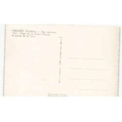 CARANTEC: plage de la grève blanche et pointe de la croix vue aérienne 10x15 - très bon état