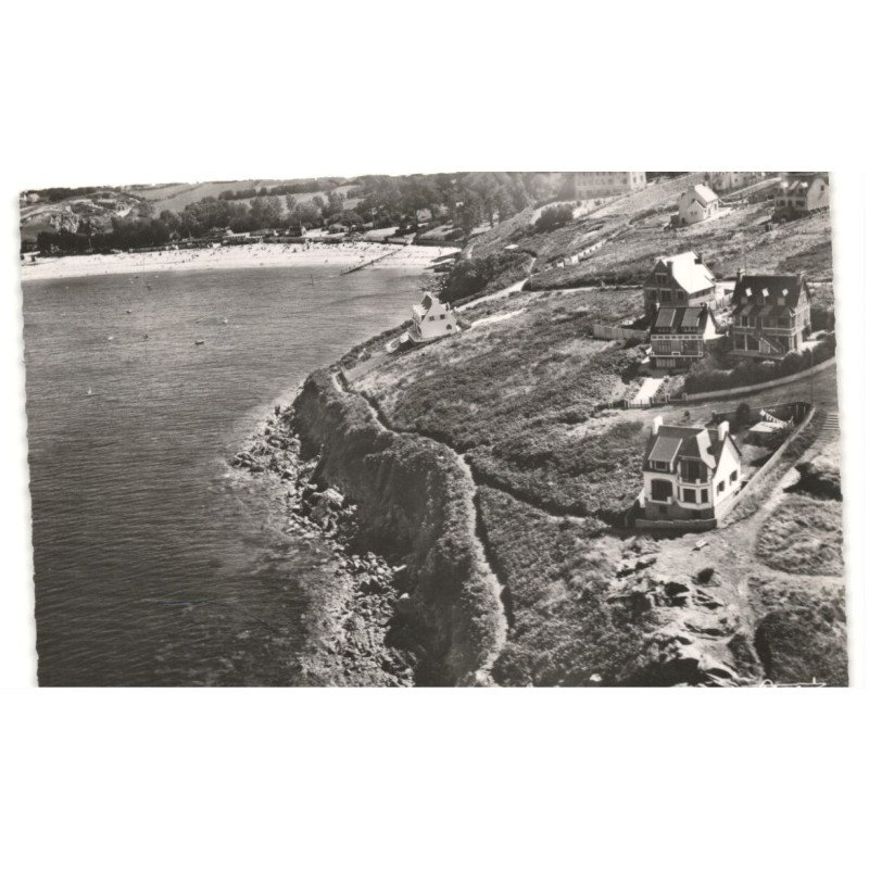 CARANTEC: pointe de la chaise du curé et le chemin des douaniers vue aérienne 10x15 - très bon état