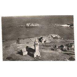 CARANTEC: la chapelle de l'ile de callot vue aérienne 10x15 - très bon état