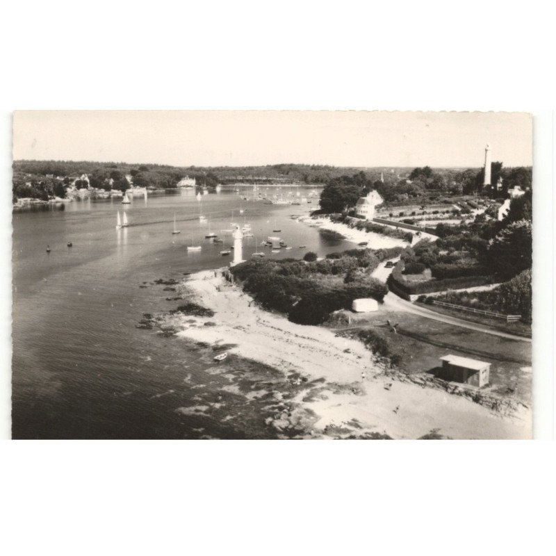 BENODET: la corniche et le phare vue aérienne 10x15 - très bon état