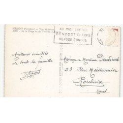 BENODET: la plage et de l'entrée du port vue aérienne 10x15 - très bon état