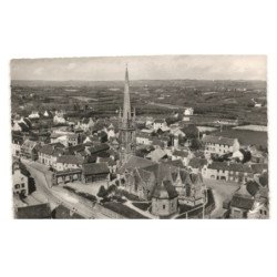 SIZUN: l'église et l'arc de triomphe vue aérienne 10x15 - très bon état