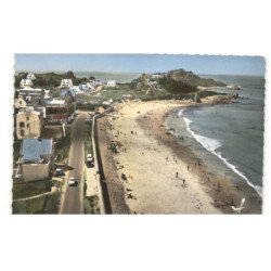 PRIMEL-TREGASTEL: la plage et la pointe vue aérienne 10x15 - très bon état