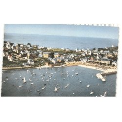 LOCQUIREC: plage du port et sa flottille vue aérienne 10x15 - très bon état