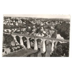 QUIMPERLE: le viaduc sur la laïta la plage vue aérienne 10x15 - très bon état