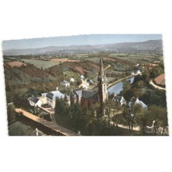 CHATEAUNEUF-du-FAOU: chapelle notre-dame-des-portes et vallée de l'aulne vue aérienne 10x15 - très bon état