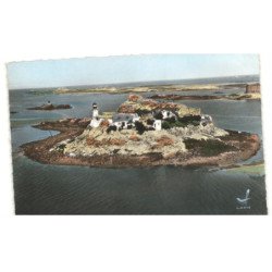 CARANTEC: baie de morlaix l'ile louet et château du taureau vue aérienne 10x15 - très bon état