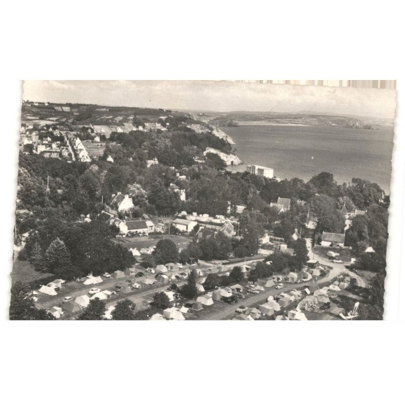 MORGAT: presqu'ile de crozon, le camping et vue panoramique vue aérienne 10x15 - très bon état