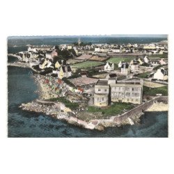 ROSCOFF: vue générale en 1er plan l'établissement thermal vue aérienne 10x15 - très bon état