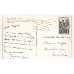 PENMARCH: la pointe de saint-pierre de kérity, le phare d'eckmühl vue aérienne 10x15 - très bon état