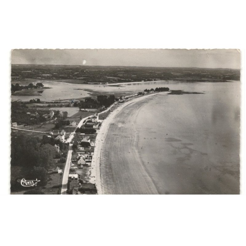 FOUESNANT: pointe de cap-coz et la plage vue aérienne 10x15 - état