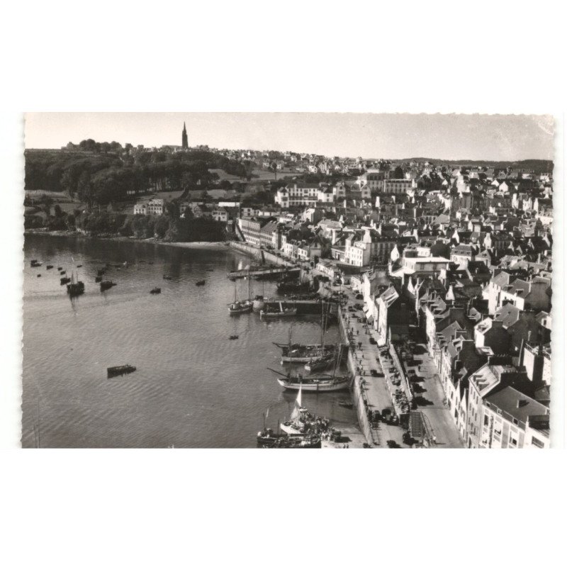 DOUARNENEZ: quais vue aérienne 10x15 - très bon état